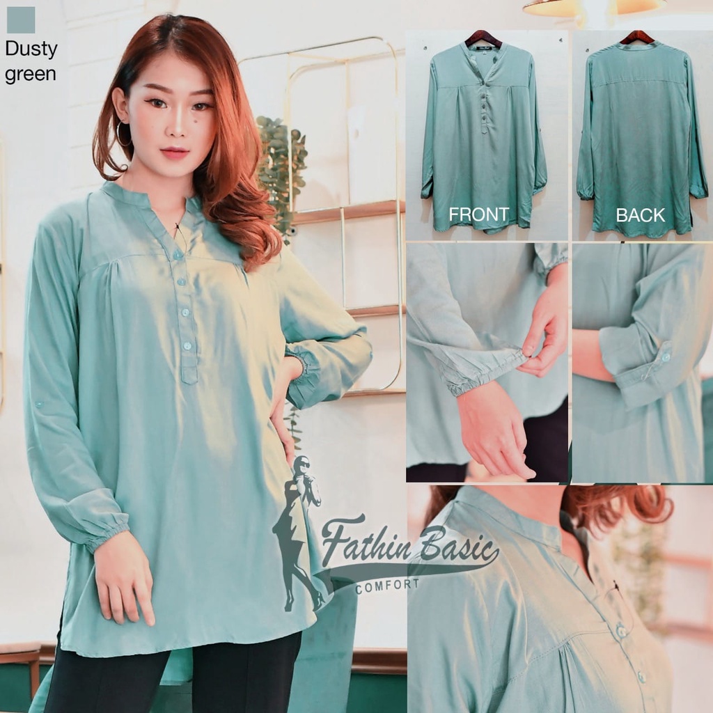 Blouse Rayon Premium Polos Ukuran M L Xl XXL 4XL 5XL 6XL