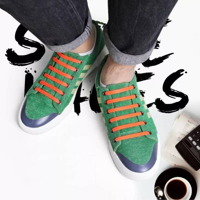 Premium Shoelace Silicone Tali  Sepatu  Karet Tali  Sepatu  