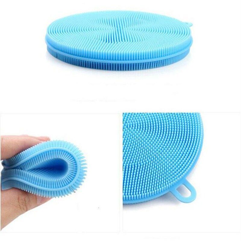 Spons Cuci Piring Bulat Silikon Multifungsi / Pencuci Piring bahan Silicone/Pencuci Panci Spon /Sikat Silicone serbaguna