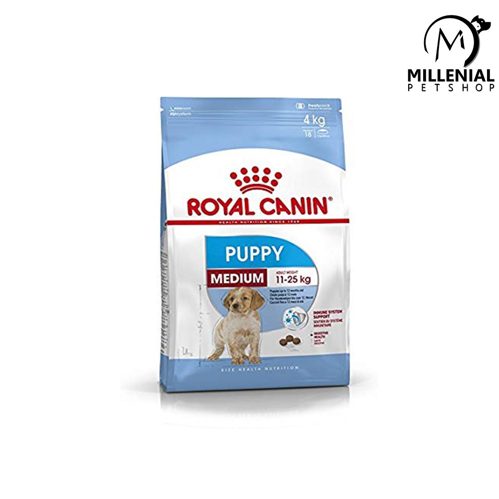 Makanan anjing royal canin medium puppy 4kg 4 kg