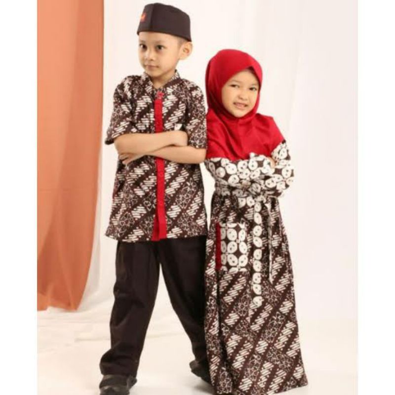 SALE 40%[RUMAH DANNIS]  SALE Couple Sarimbit Busana Pakaian Koko Setelan baju Muslim anak laki laki 