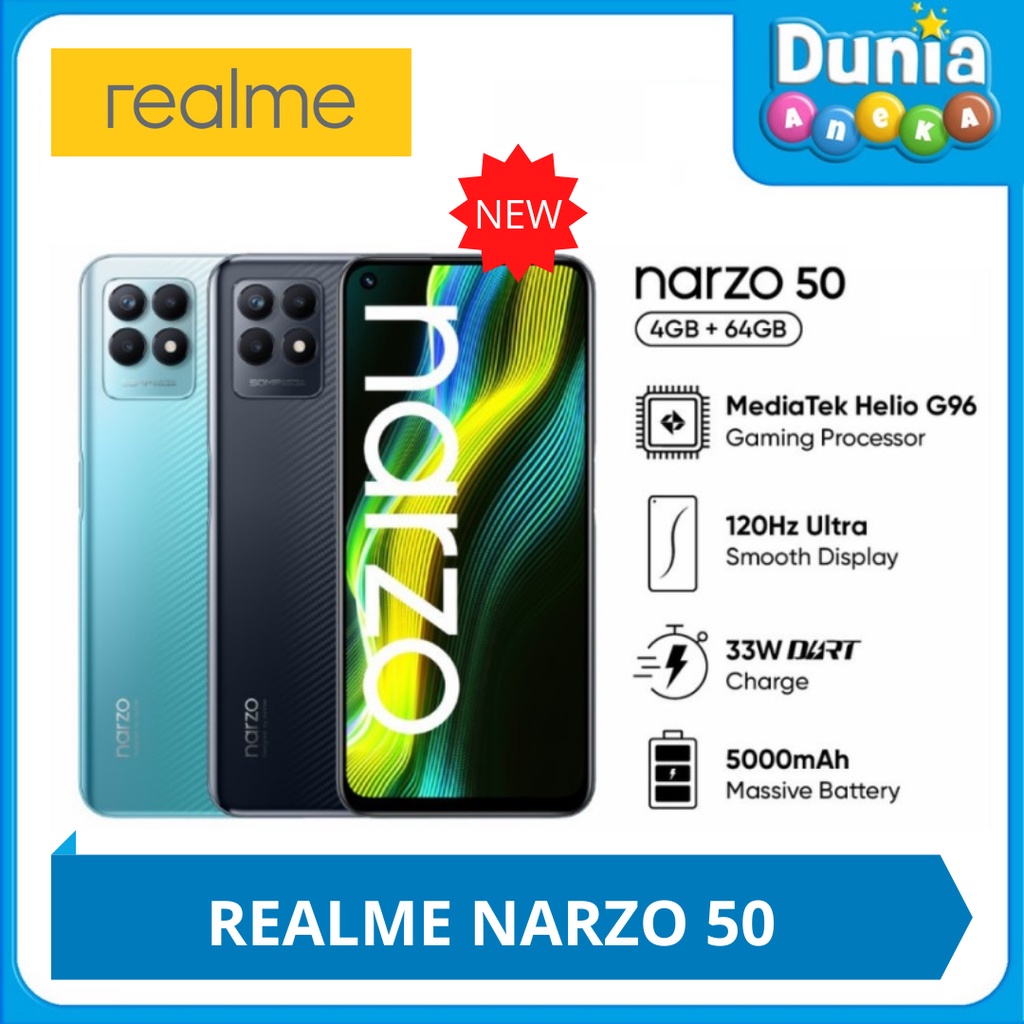 REALME NARZO 50 4/64 GB SMARTPHONE - GARANSI RESMI REALME