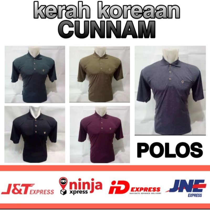 [cun nam] kerah korea/wangki polos/kaos samleh