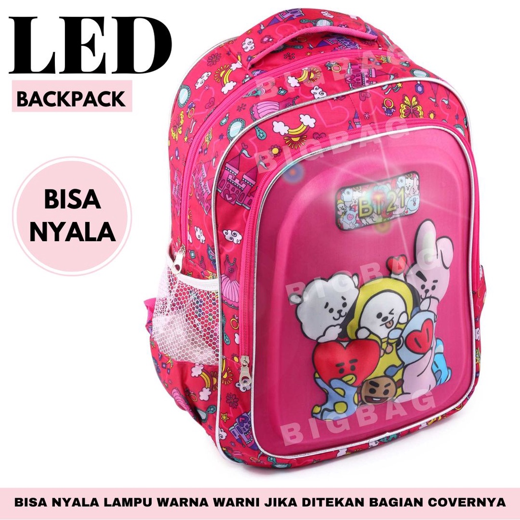 Tas Ransel Anak Perempuan Karakter BT5 SD / TK HELLO STAR KOREA  - RANSEL EMBOSS LED - BISA NYALA - RANSEL LED RANSEL ANAK - School Bag Tas Sekolah Anak - Tas Anak Sekolah Tas Anak Kecil Tas Anak SD Tas Anak TK Promo Diskon Termurah Terlaris Terbaru Best