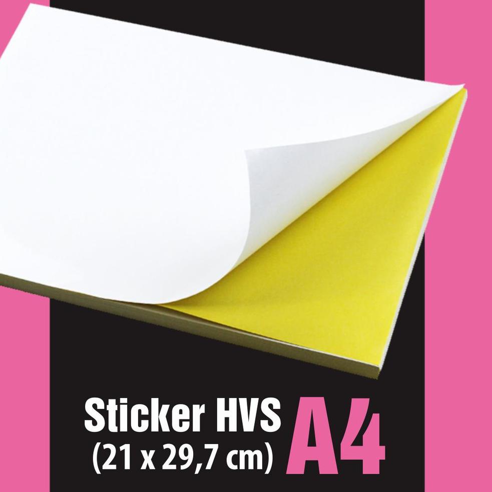 

[DISCOUNT GCW96] Sticker HVS Polos, Stiker A4, 29,7 x 21 cm (1 pack/ 25 pcs) Best Seller