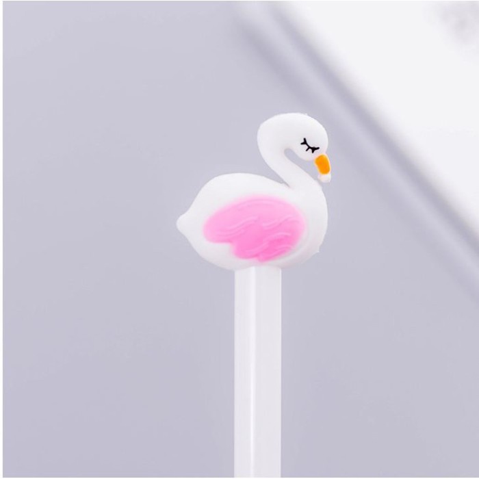 

dj.store01_ Pena Karakter Flaminggo Lucu Pulpen Stationary - Putih
