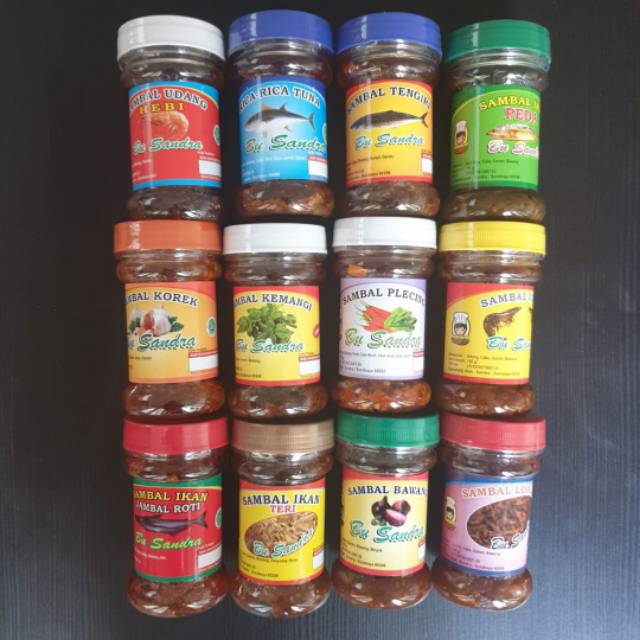 

Aneka Sambal Bu Sandra / Sambel Bawang / Udang / Teri / Rica Tuna
