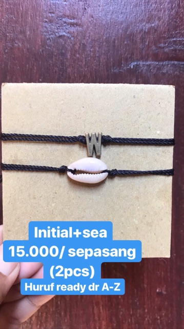Initial bGelang Inisial / Gelang Nama / Gelang Couple / Gelang Huruf / gelang magnet couple-4