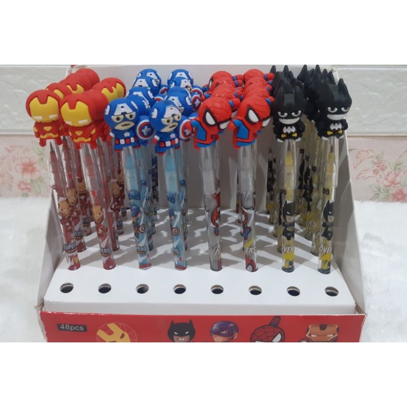 READY PENSIL SUSUN BENSIA SUPERHERO AVENGER/PENSIL IRONMAN/PENSIL SPIDERMAN/PENSIL CAPTAIN AMERICA/PENSIL BATMAN