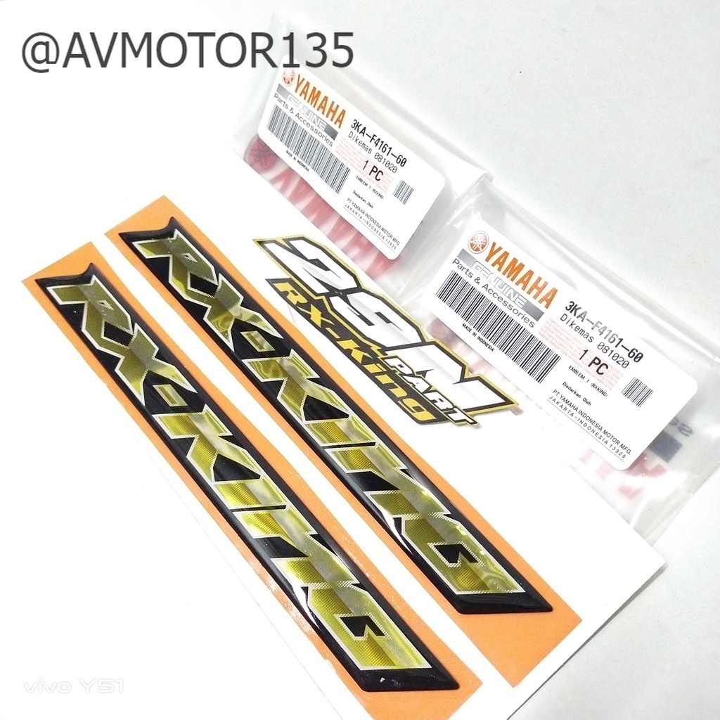 EMBLEM BOX AKI RX KING 2007 2008 PEREDAM ORIGINAL | 3KA-F4161-60