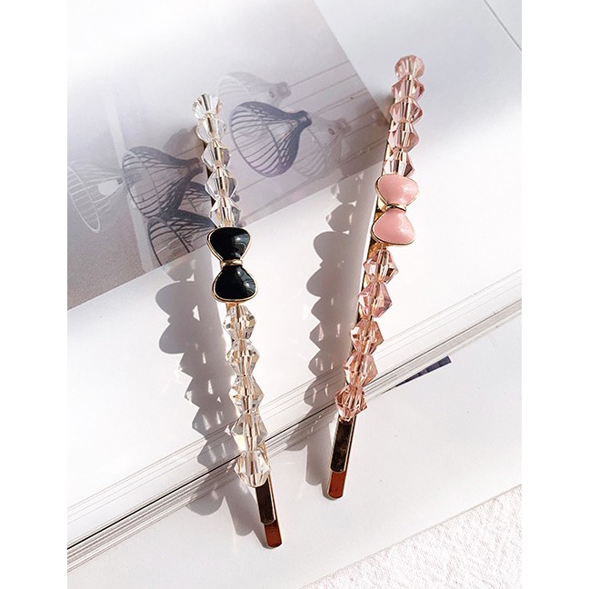 LRC Jepit Rambut Fashion Alloy Resin Bow Hairpin F5972X