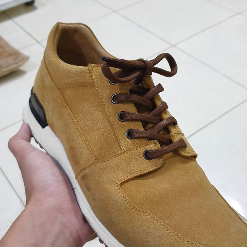 MR Shoelaces FL08 Brown (Coklat) Tali Sepatu Lilin 5mm Gepeng Flat Pipih (Waxed Laces) 90cm 100cm 120cm 150cm 180cm 200cm (Waxed Laces) - Premium Shoelace