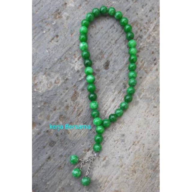 Tasbih batu giok 10mm isi 33