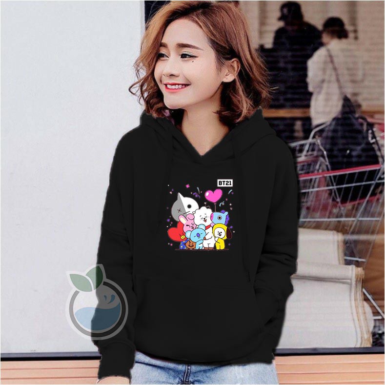 Sweater Hoodie Kartun Korea/Fit to XL/Besar