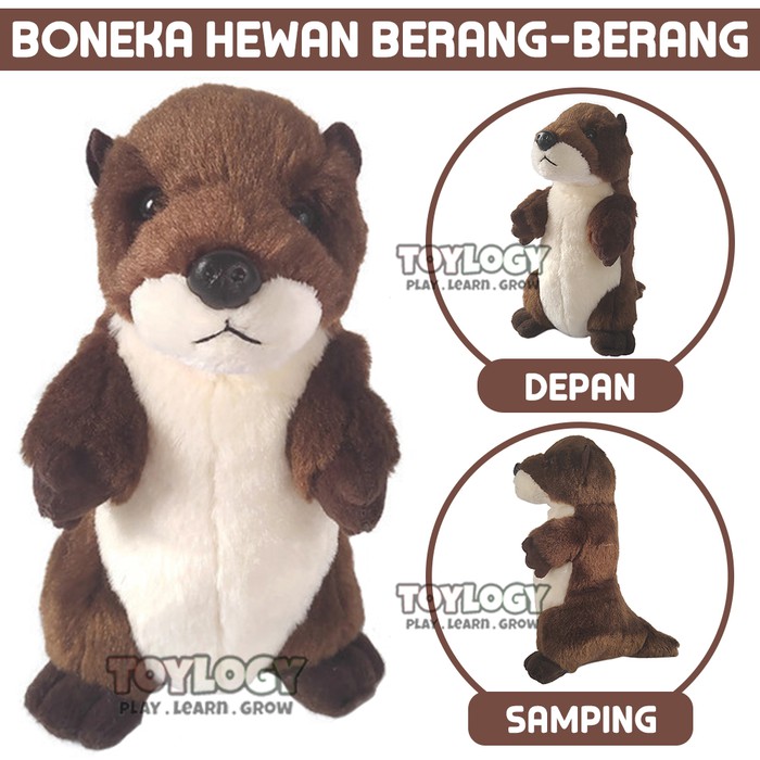 BEST SELLERR  Boneka Hewan Binatang Berang-Berang Standing Otter Animal Plush Doll Muraahh