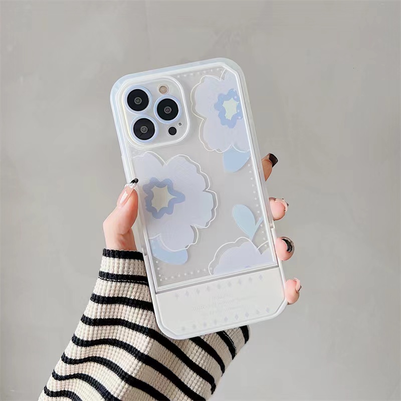 Soft Case Silikon TPU Transparan Motif Bunga Untuk iPhone 13 Pro Max 12 11 XS XR X 8 7 6 6s Plus SE2020