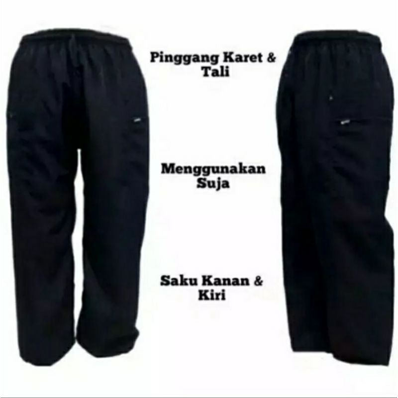 sirwal dewasa,komprang,celana pansi,sholat,silat.celana isbal,hitam.