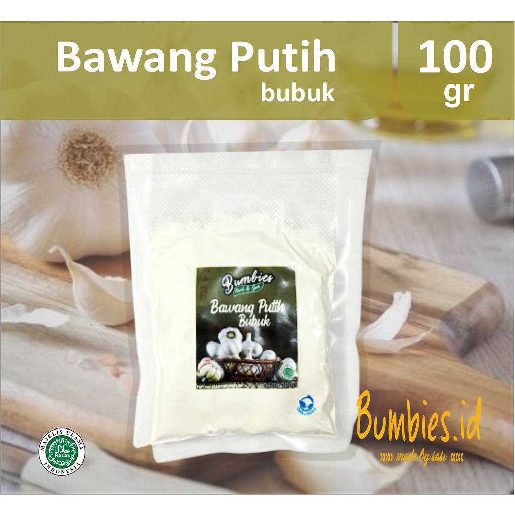 Bawang Putih Bubuk 100gram 𝘽𝙪𝙢𝙗𝙞𝙚𝙨 𝙋𝙧𝙤𝙙𝙪𝙘𝙩 | Ground Garlic | Penyedap Rempah Rempah | Bumbu Instan