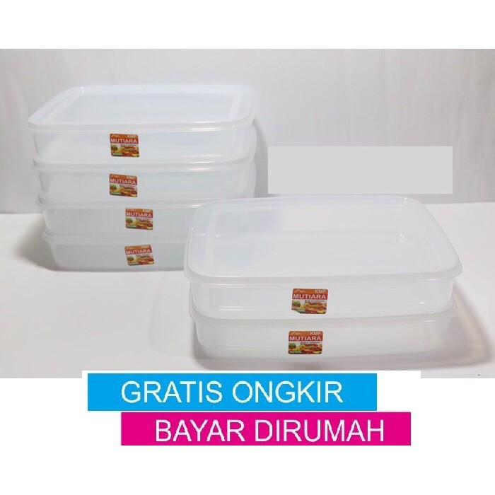 Kotak Makan Plastik 2000mL / Sayur / Penyimpan Makanan Transparan  / Tempat Donat / Brownies / Mutiara Pack 2000 mL / Box Serbaguna