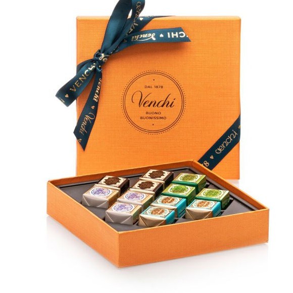 

Venchi Chocolate Premium Box Orange Cremini - 124gr