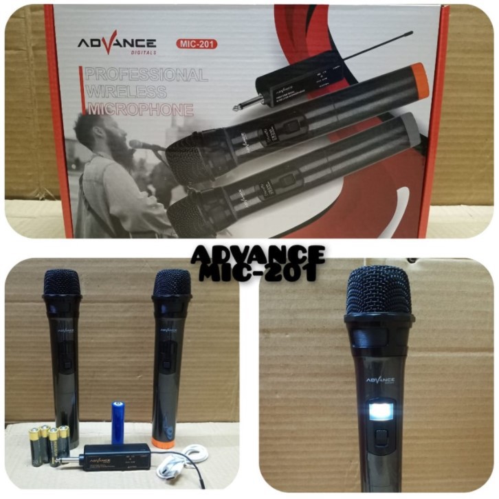 Microphone Double Wireless Advance MIC 201 Profesional Mikrofon