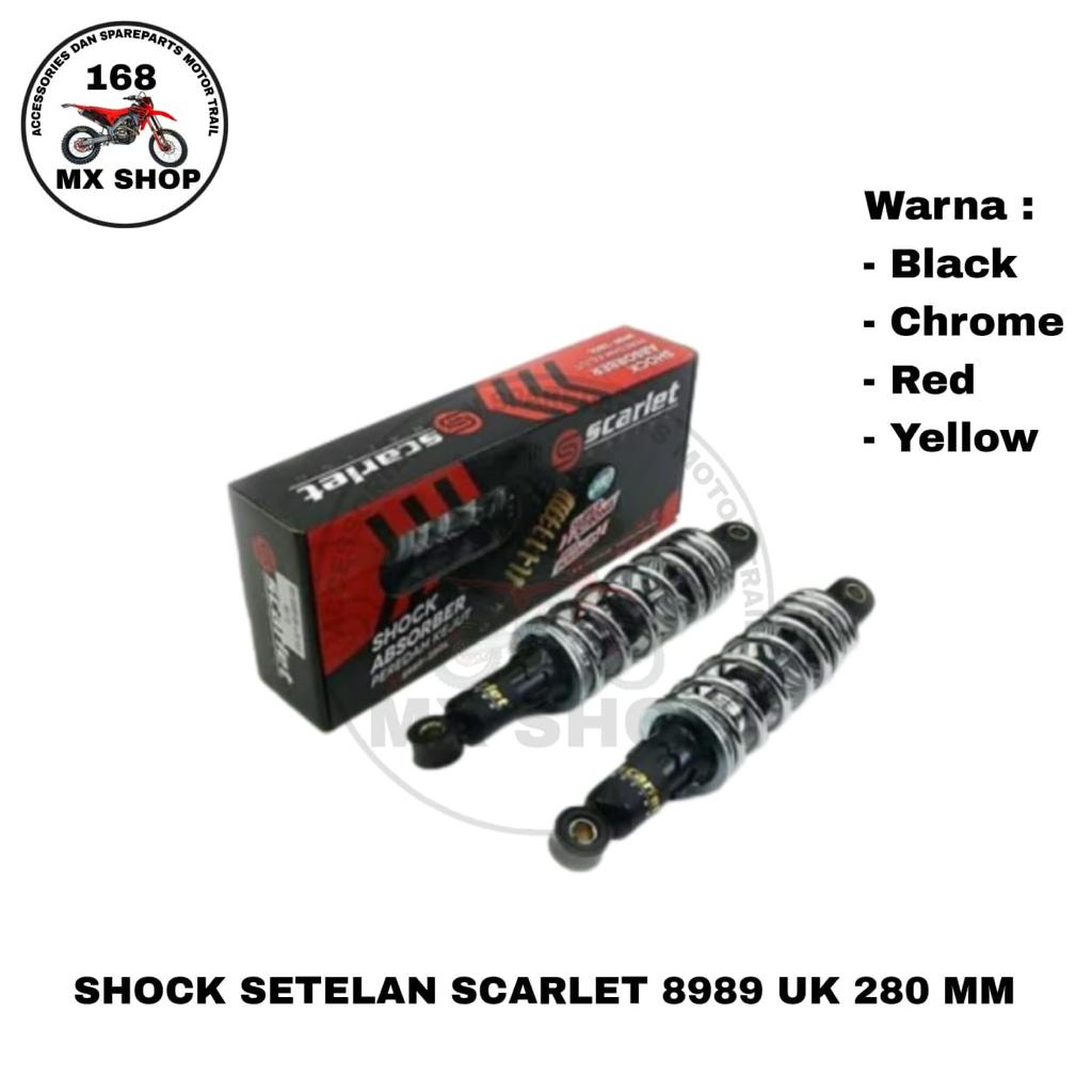 Sokbeker Sok Skok Belakang Shock Setelan Scarlet 8989 ukuran 280 Motor Bebek Jupiter Vega Smash Suzu