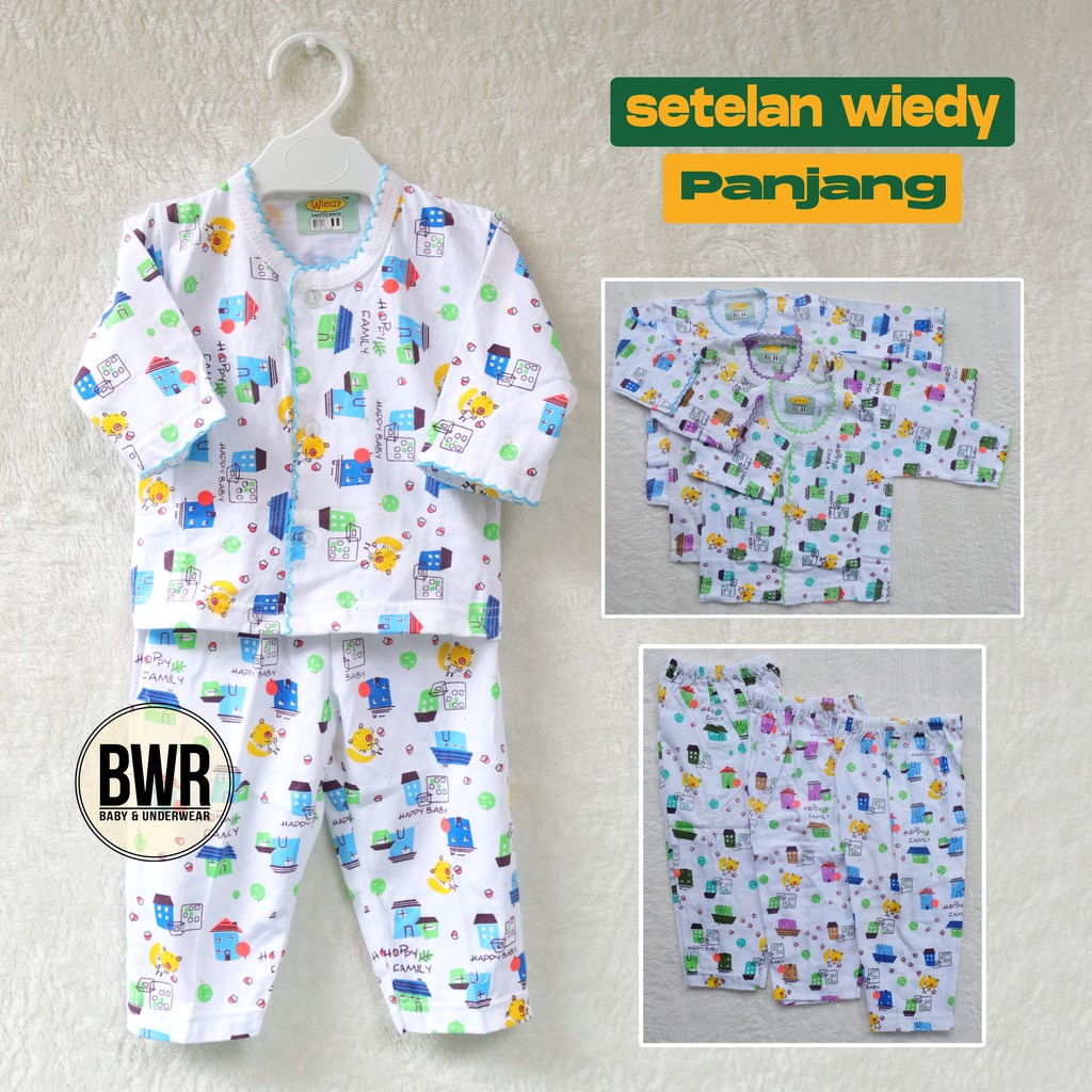 Setelan Wiedy PANJANG | Piyama Bayi New Born Baju Celana Panjang - Bwr