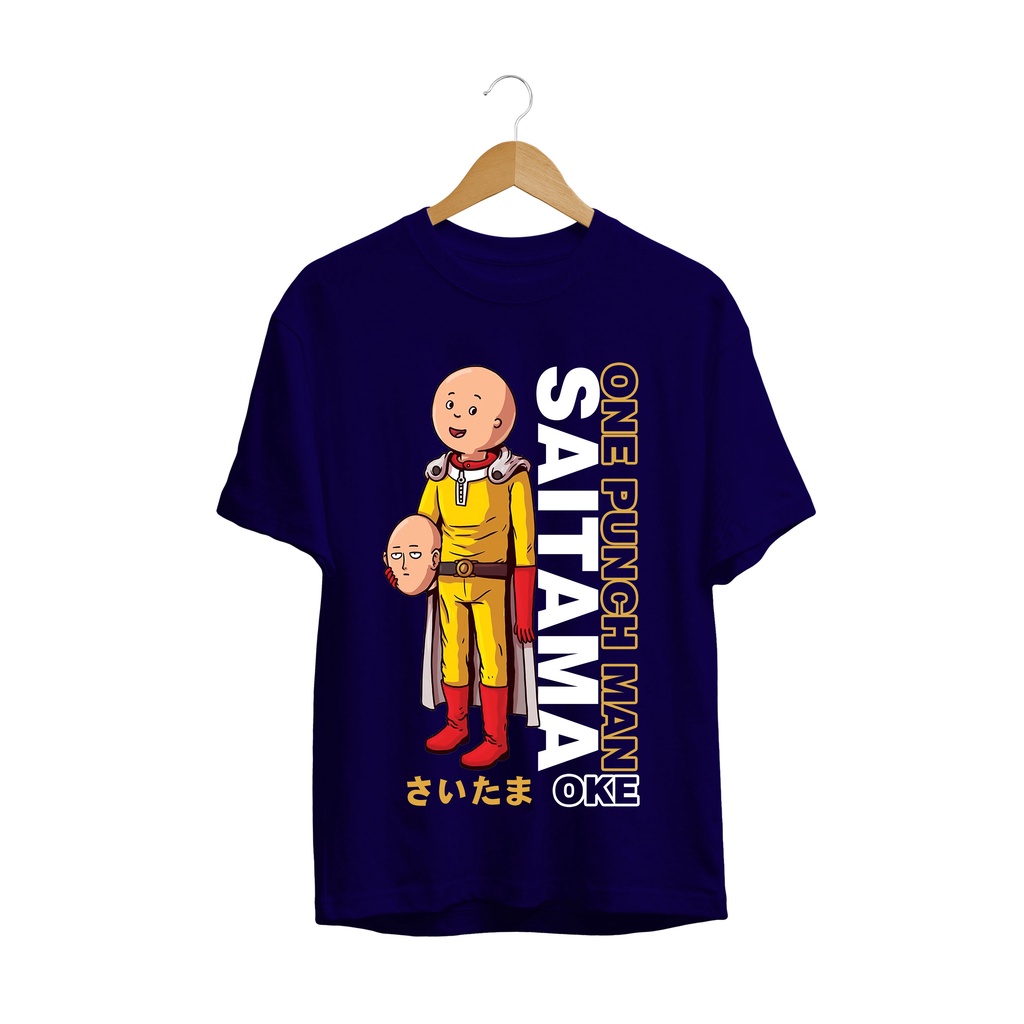 T-SHIRT KAOS DOUBLE FACE ONE PUNCH MAN SAITAMA STYLE ANIME JAPAN