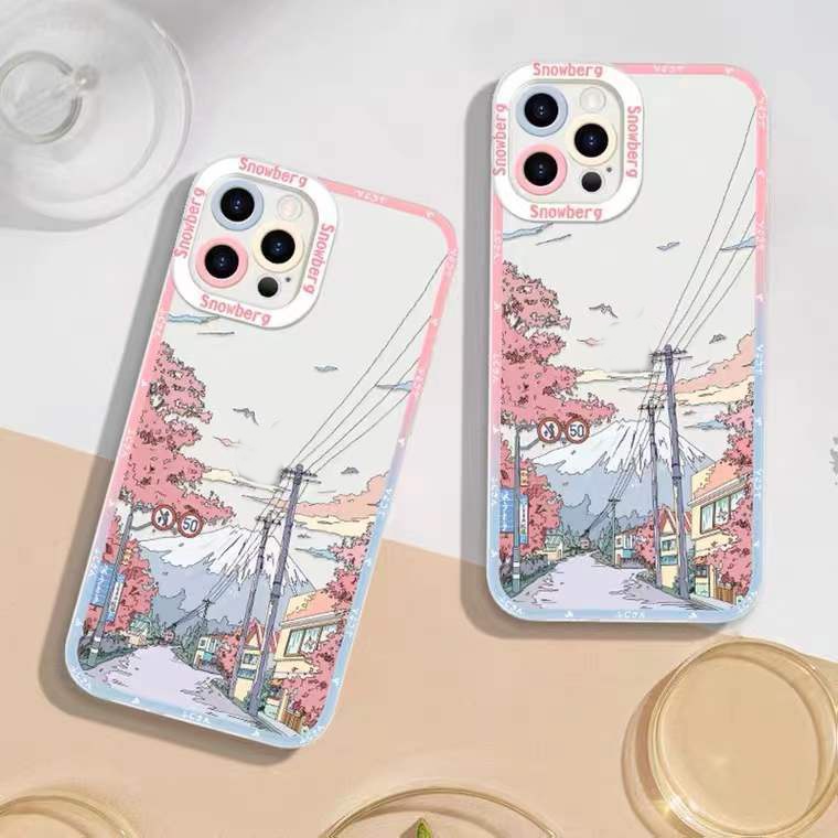Casing Soft Case TPU Untuk IPhone 14 13 12 11 Pro X XR XS Max 6 6S 7 8 Plus