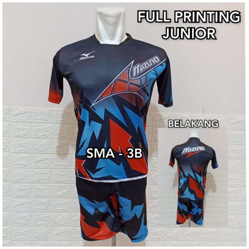 Set badminton primting anak setelan bulutangkis jersey bulutangkis junior kostum olahraga badminton