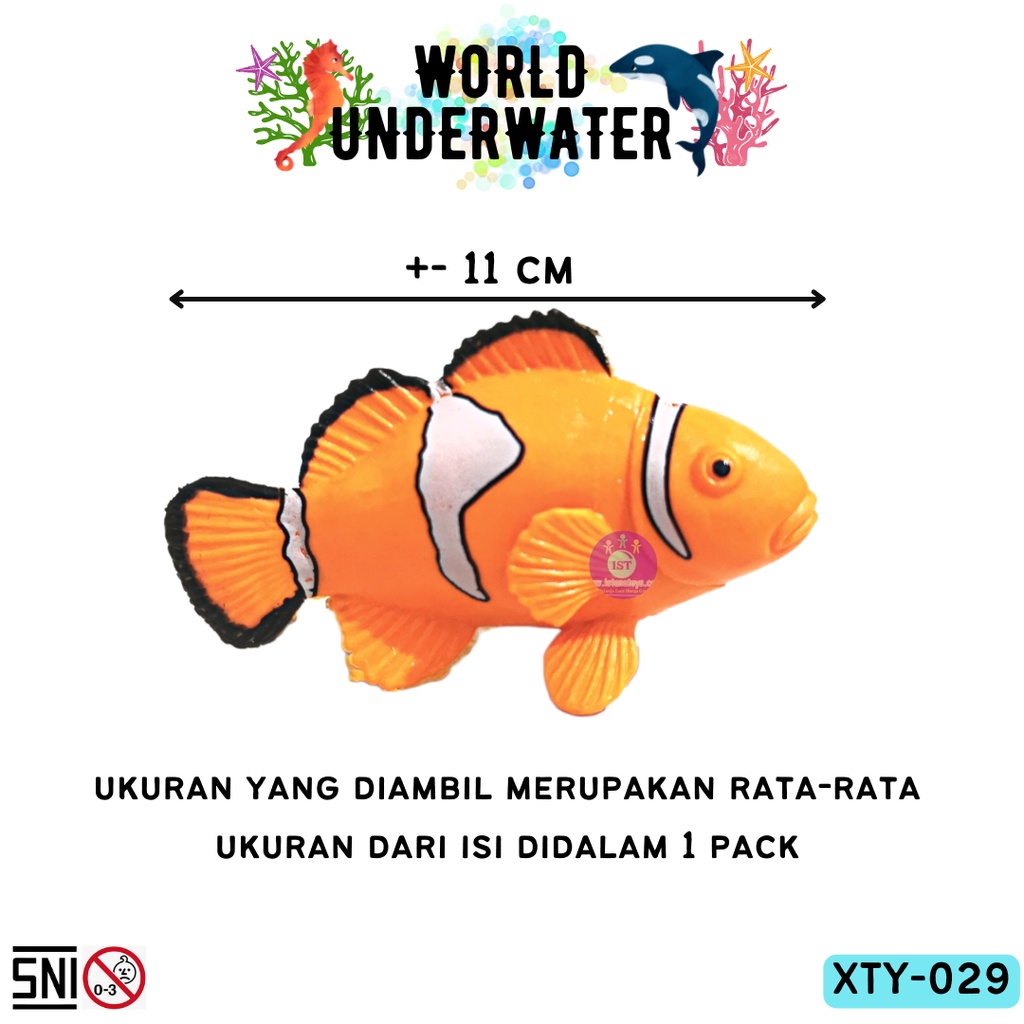 MWN Mainan Binatang Laut World Underwater 14 pcs XTY029