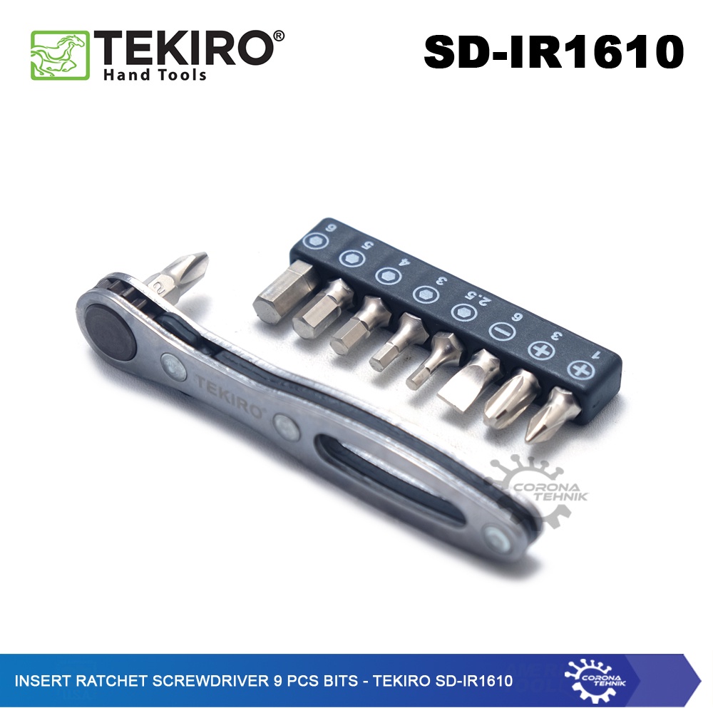 Ratchet Screwdriver Set - Tekiro Obeng Ratchet Set 9 Pcs