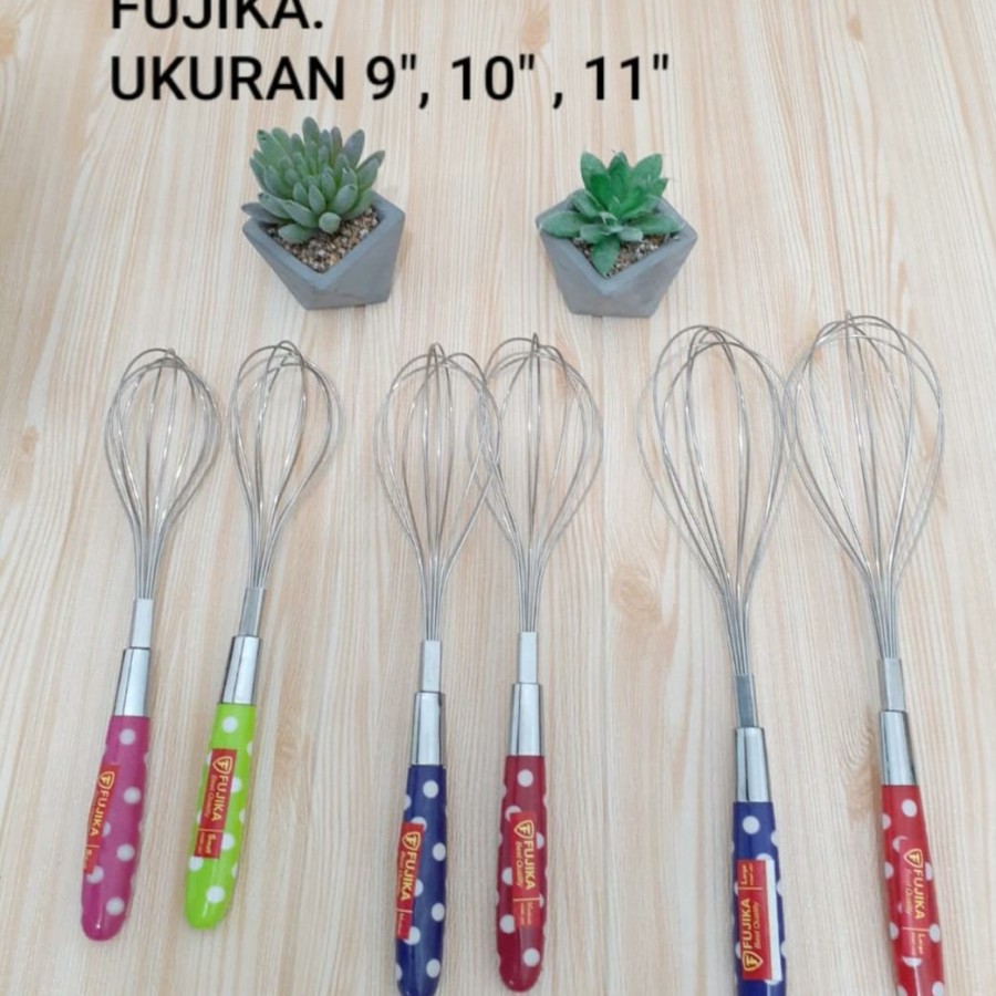 Kocokan Telur Telor Manual Polkadot Stainless