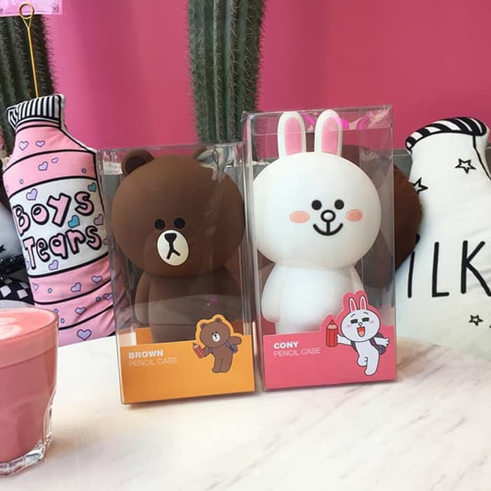 

Kotak pensil dan alat tulis LINE Brown Cony Original Waterproof - CONY WHITE