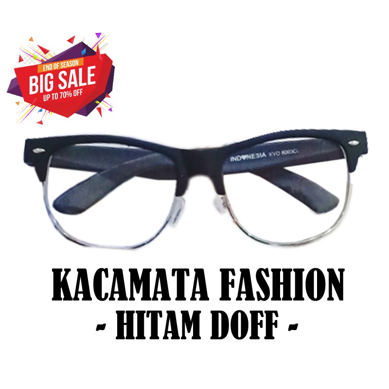 Kacamata Transparan Fashion Pria Wanita Korean Style Oval Round Frame Eye Glasses Unisex