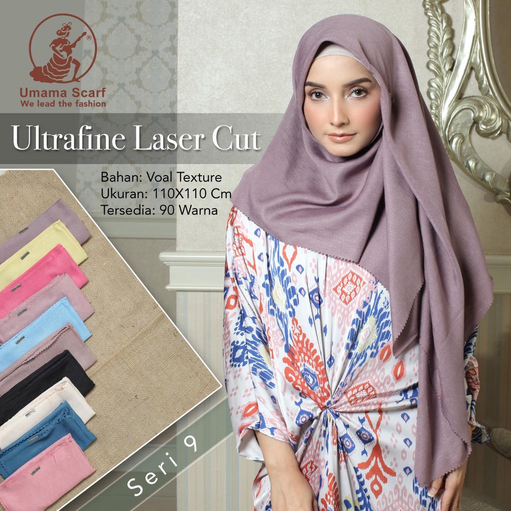 KERUDUNG POLOS SEGI EMPAT UMAMA ULTRAFINE LASER CUT HIJAB SEGI EMPAT VOILA VOAL PREMIUM UMAMA SCARF