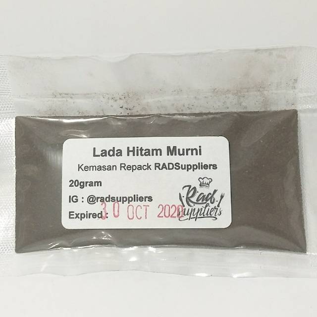 

Lada Hitam Murni Bubuk 20gram, Pure Black Pepper Powder 20gram, Best Seller!!
