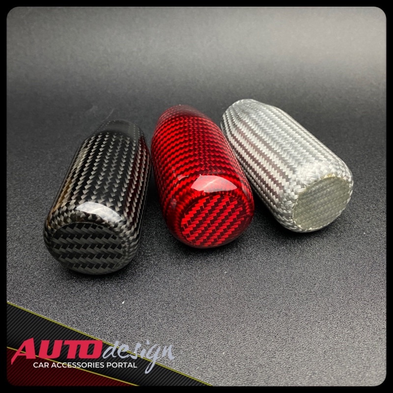 Gear Shift Knob Mobil Tuas Persneling Carbon Universal untuk Manual Transmisi