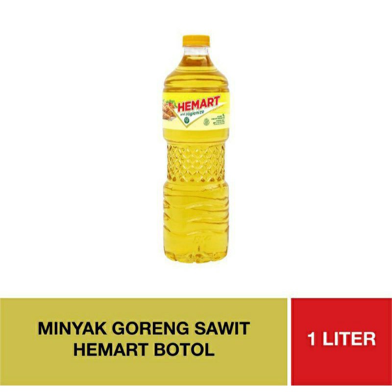 READY!!! Minyak Goreng HEMART 1Lt/1000ML Kemasan Botol