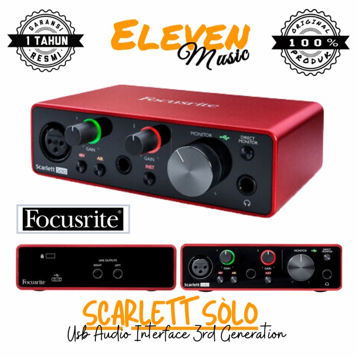 focusrite scarlett solo 3rd gen