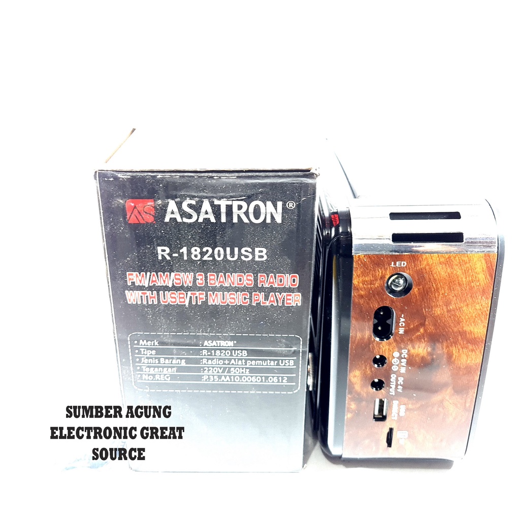 Asatron R1820USB 1820 R1820 3Bands Radio Speaker USB TF Music Player