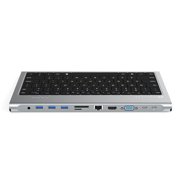 Feeltek 11-in-1 USB-C Keyboard Hub (Gray)