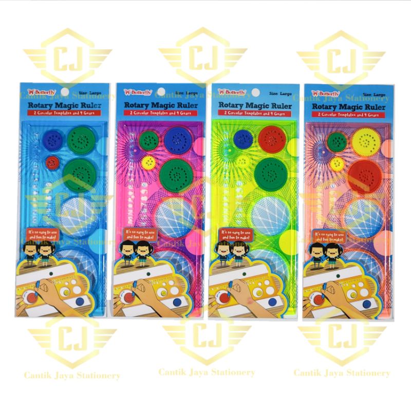 

Penggaris Putaran Besar BUTTERFLY Rotary Magic Ruler Large