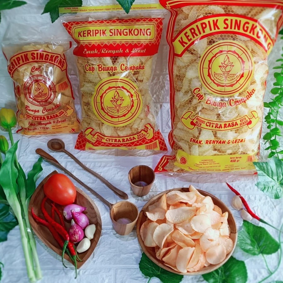 

Keripik singkong cap bunga cempaka 450gr - Tanpa Bubble
