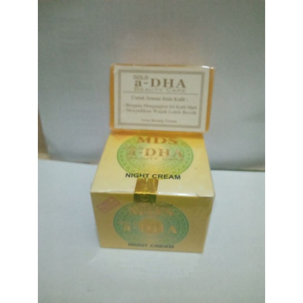 CREAM A DHA GOLD MALAM +SABUN BATANG A DHA GOLD