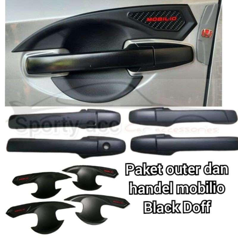 outer dan cover handel mobilio black Doff 4pintu