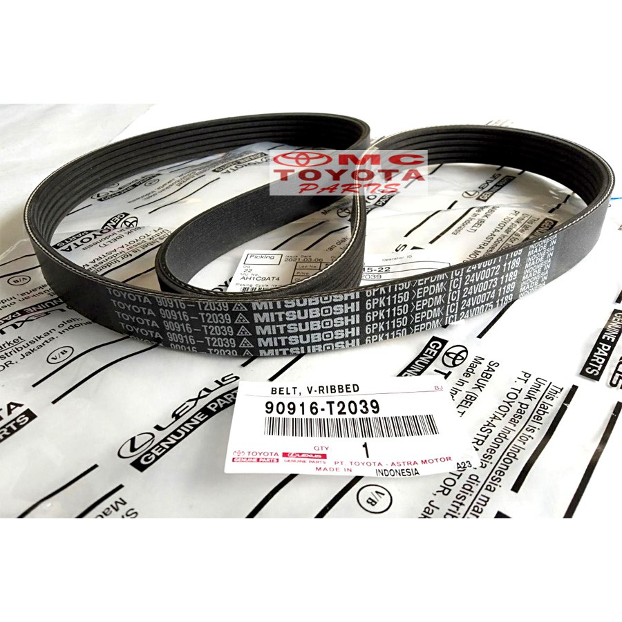 Tali Kipas Fan Van V Belt Toyota New Yaris Etios Vios Limo 90916-T2039