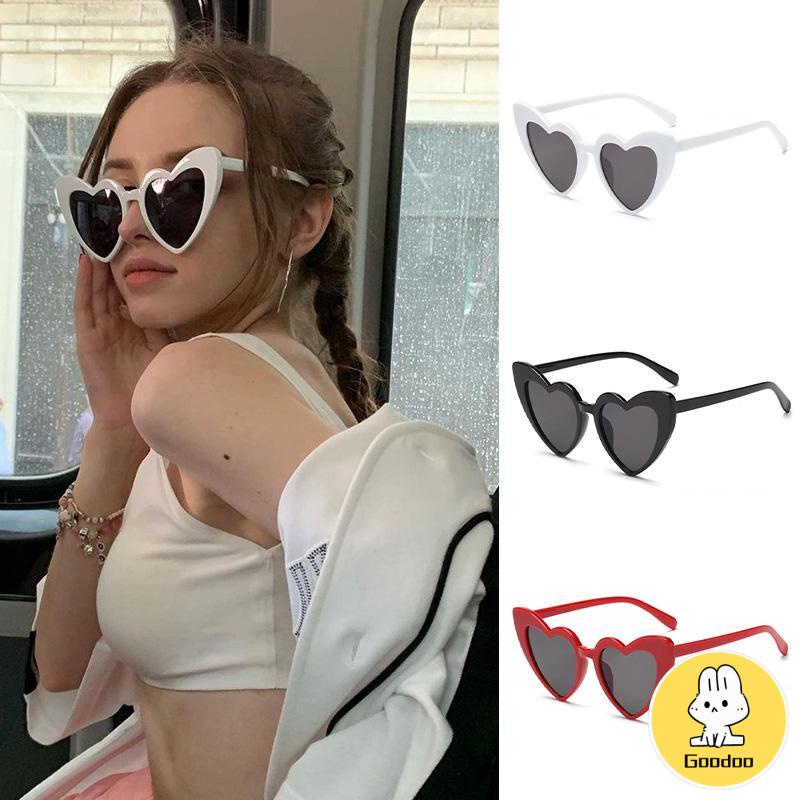 Fashion Wanita Wajah Besar Retro Cinta Kacamata Musim Panas Perjalanan Pose Kerai Sunglasses -Doo