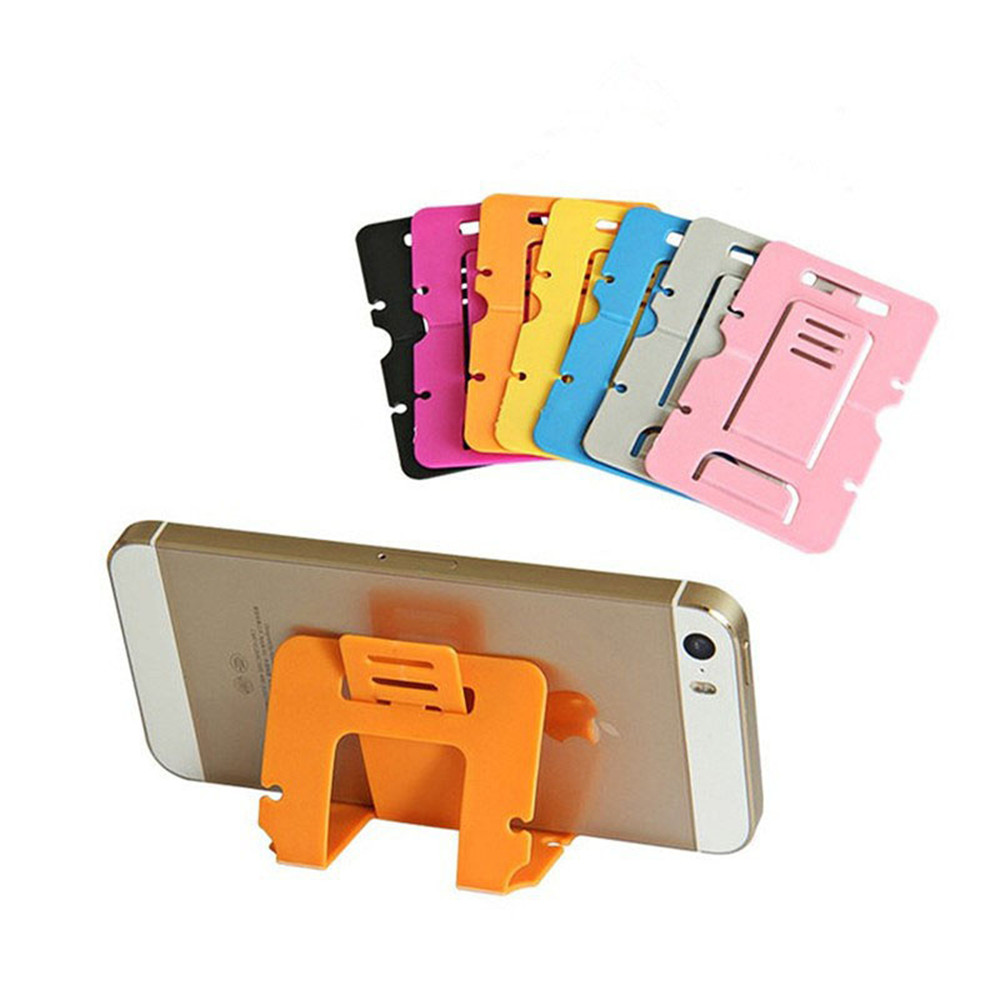 Stand Holder Handphone / A &amp; 6 Portable Dengan Slot Kartu