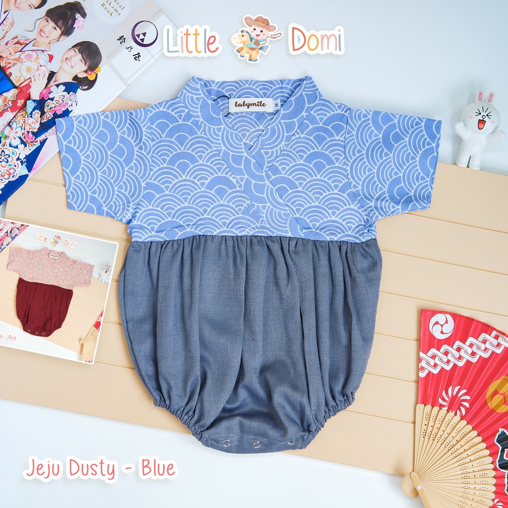 Jeju Dusty Romper Bayi ( Boy/Girl ) - Pakaian Bayi - Kimono Bayi - Jumper Bayi - Little Domi